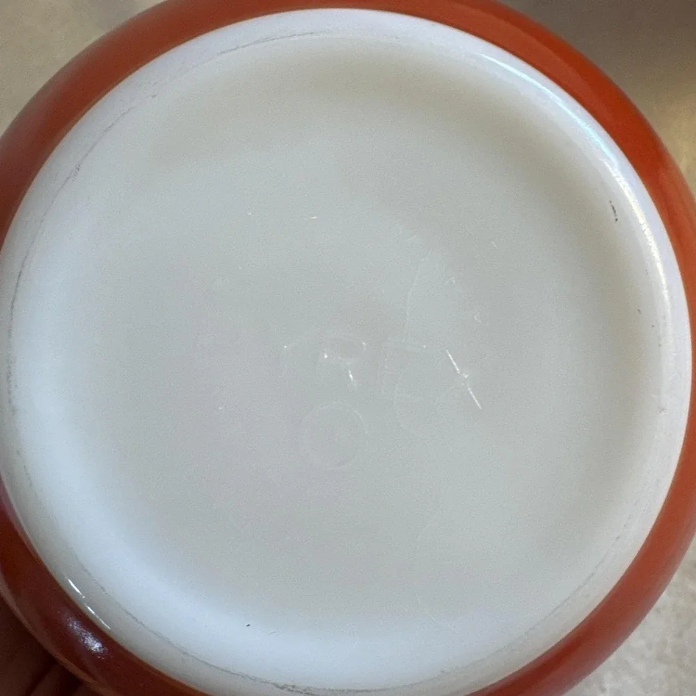 1970s PYREX Flameglo Nesting Mixing Bowls Set # 401, 402 Red-Orange Ombre 1.5 Qt
